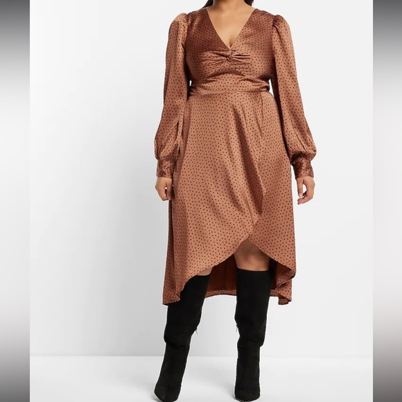 NWT Express Satin Dress - Picture 2 of 12